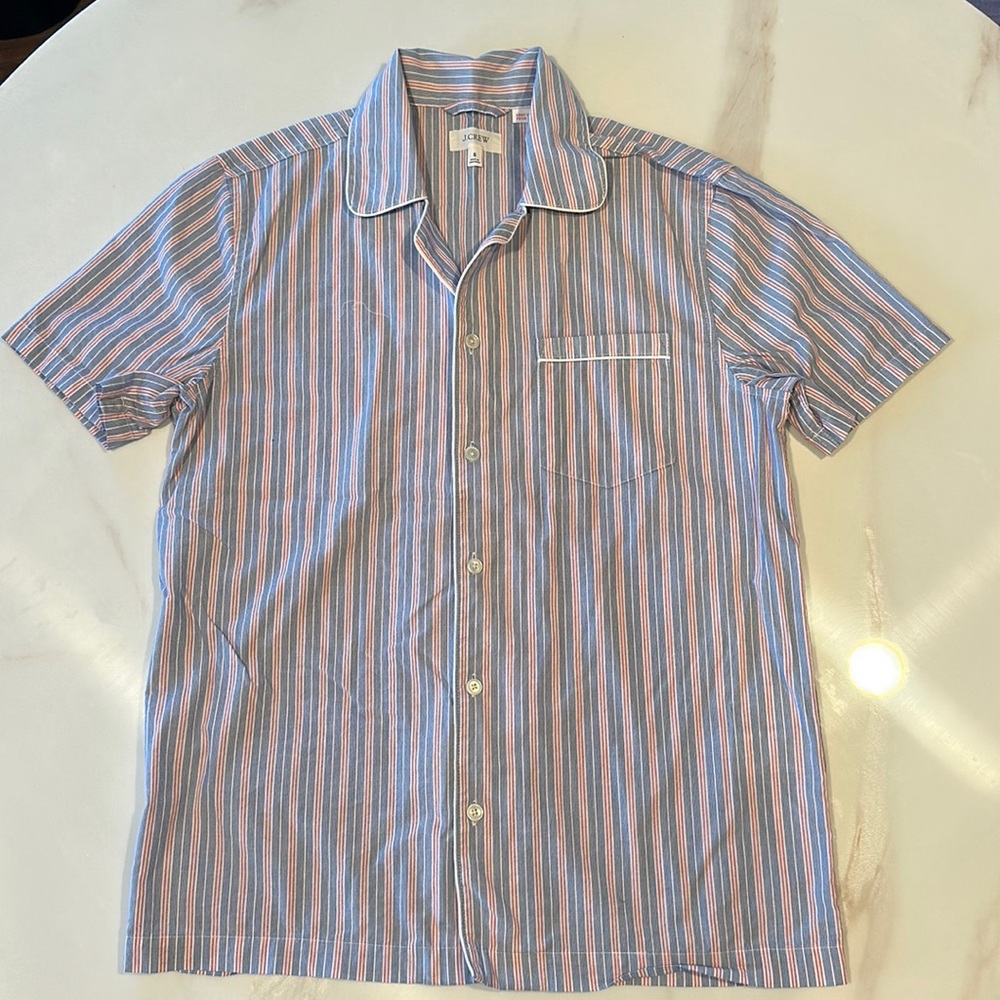 J.Crew Men’s Pajama Shirt Striped Size Small